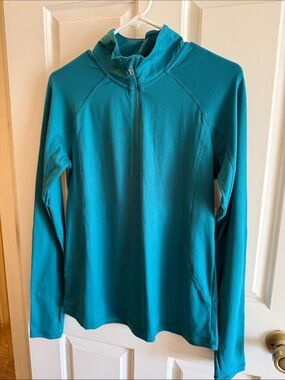 Jockey Teal Athletic 3 Quarter Zip Jacket